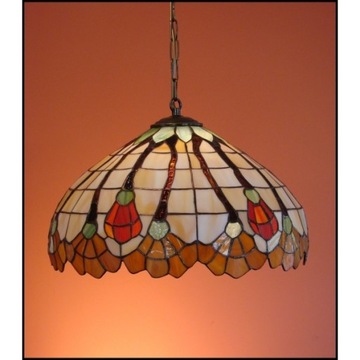 Lampa żyrandol zwis witraż AKSAMIT 40cm