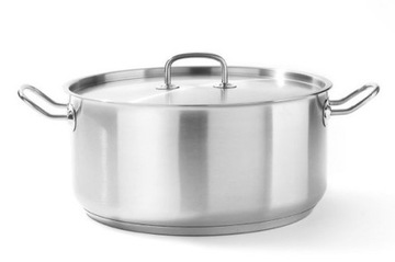 HENDI Garnek niski z pokrywką 5 L Ø 240 mm stalowy