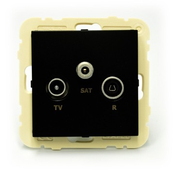 EFAPEL LOGUS90 GNIAZDO RTV I SAT CZARNY 90543 KWPM