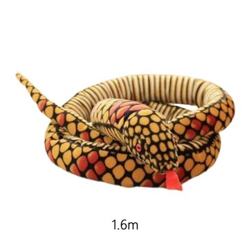 Змея Имитация Игрушечная Модель Большая Плюшевая Шутка Змея Реквизит Желтый