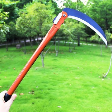 СЕРП РУЧНОЙ, ГЛАДКИЙ, СКЛАДНОЙ, ЩЕТКА-МАСЛЯНАЯ ДЛЯ КОСТРКИ ТРАВЫ, ВЕТВЕЙ, 49 см