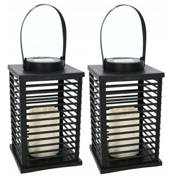 2x LAMPKA SOLARNA LED OGRODOWA LAMPION LATARENKA ŚWIECZKA