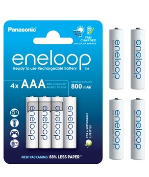 AKUMULATORKI ENELOOP 4xAAA 800mAh JAPOŃSKIE
