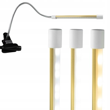 LAMPKA LED STOŁOWA BEZCIENIOWA na biurko z klipsem
