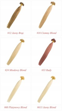 Натуральные волосы для наращивания с кератином 40см 0,6г 20 шт. - цвет №6