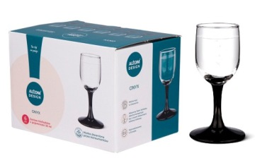 НАБОР ИЗ 6 СТАКАНОВ ДЛЯ ВОДКИ ОБЪЕМОМ 35 МЛ, ЧЕРНАЯ КОЖАНАЯ ОБИВКА