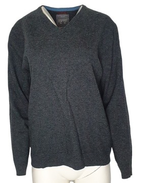 sweter wełniany męski w serek XL 0B56