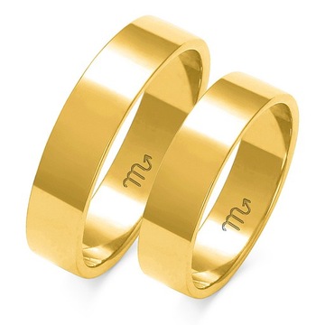 ZŁOTA OBRĄCZKA KLASYCZNA Pr 585 5 MM Płaska