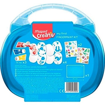 Farby do malowania palcami w walizce dla dzieci Creative Maped