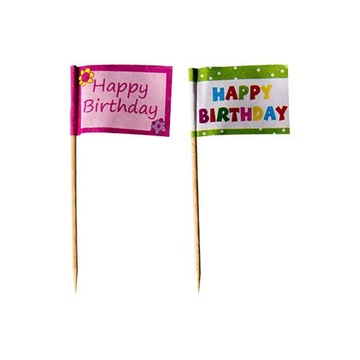 Wykałaczki bankietowe 8cm Happy Birthday 20szt