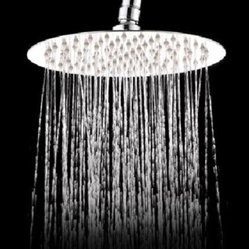 ХРОМИРОВАННЫЙ ДОЖДЕВОЙ ДУШ 25 СМ, КРУГЛЫЙ МЕТАЛЛИЧЕСКИЙ ДУШ, НЕРЖАВЕЮЩАЯ, ТОНКИЙ