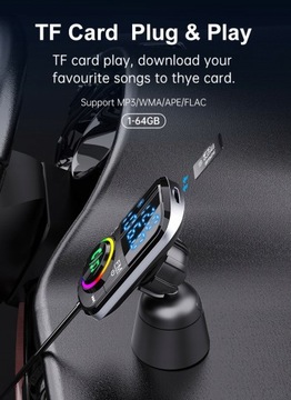 АВТОМОБИЛЬНЫЙ ПЕРЕДАТЧИК BLUETOOTH FM MP3 QC 3.0