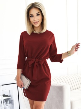 ЖЕНСТВЕННОЕ ЭЛЕГАНТНОЕ ПЛАТЬЕ, ПОЯС, БАНТ, ЦВЕТА