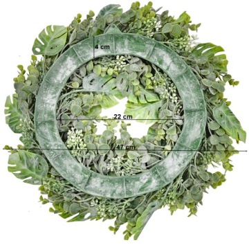 BUXPANNE GREEN VANUE 47cm DS1091 WHITE MONSTERY LEAVES BUXPANNE