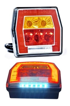 Lampa tylna zespolona LED 4 funkcje NEON oświetlenie tablicy rejestracyjnej