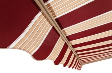 MARKIZA PLUS elektryczna 400x300 bordo beż