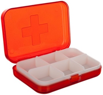 POJEMNIK ORGANIZER NA LEKI LEKARSTWA PIGUŁKI TABLETKI KIESZONKOWY KASETKA