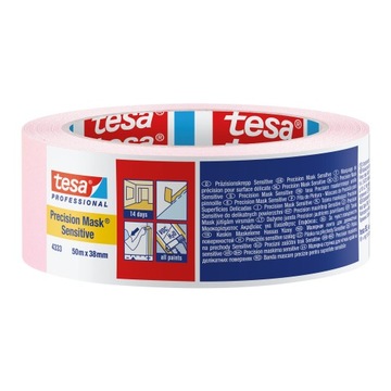 Taśma malarska TESA PROFESSIONAL 50mx38mm różowa