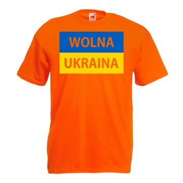 Koszulka wolna Ukraina! XXL pomarańczowa