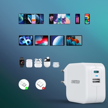 Szybka podwójna Ładowarka USB type-C usb-C 20W PD + 18W Quick Charge 3.0