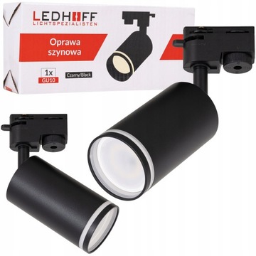 Рейка освещения 4х рефлектор GU10 + ЧЕРНАЯ рейка 1м для кухни ГОСТИНОЙ