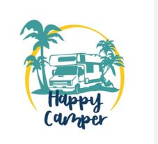 NAKLEJKA HAPPY CAMPER KAMPER 173mmX180mm