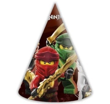 Czapeczki papierowe Lego Ninjago 6 szt.