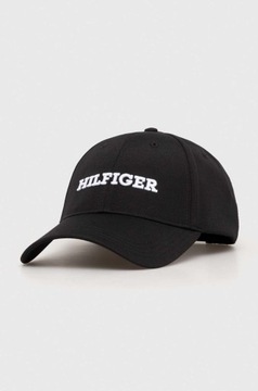 Tommy Hilfiger czapka z daszkiem kolor czarny z aplikacją AM0AM12043
