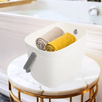 PRZENOŚNY KOSZ DO PRZECHOWYWANIA UCHWYT PRYSZNICOWY TKANY