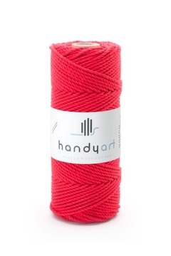 Sznurek do makramy bawełna 3PLY class red 3mm 100m