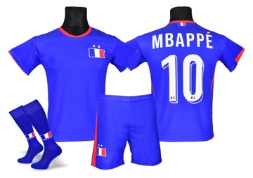 MBAPPE strój piłkarski + getry FRANCJA rozm. 140