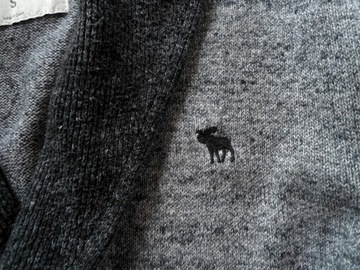 ABERCROMBIE & FITCH ciepły bawełniany sweter kardigan S