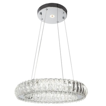 LAMPA KRYSZTAŁOWA SUFITOWA PLAFON CHROM LED PILOT