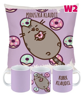 НАБОР ПОДУШЕК PUSHEEN CAT ПОДУШКА + ПОДАРОК ​​НА ИМЕНИ Hello Kitty