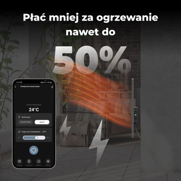 Обогреватель AENO GH5S Premium Eco Smart LED 700 Вт Wi-Fi Серый