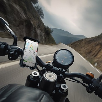 Uchwyt na telefon do roweru czarny Crong Bikeclip Enduro