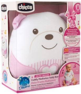 CHICCO First Dreams Ведмедик Животик – Супер м'який плюшевий ведмедик рожевий.