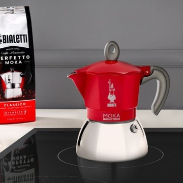 Кофеварка Bialetti New Moka Induction 4T Красный