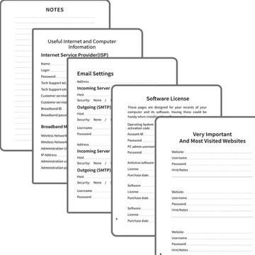 Органайзер паролей, блокнот, словарь, блокнот для администратора, ЧЕРНЫЙ