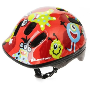 KASK ROWEROWY REGULOWANY DZIECIĘCY METEOR MV6-2 S 48-52 cm MONSTERS