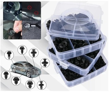 НАБОР АВТОМОБИЛЬНЫХ ЗАЖИМОВ 625 шт. + СЪЕМНИК