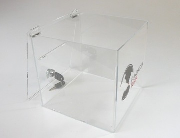 urna skarbonka skrzynka plexi 20x20x20 druk uv