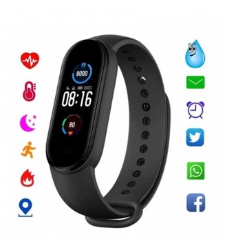 SMARTBAND OPASKA SPORTOWA SMARTWATCH ZEGAREK M5