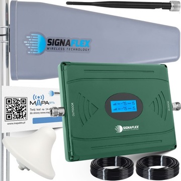ZESTAW WZMACNIACZ SYGNAŁU TELEFONU GSM INTERNETU HSPA 4G LTE + ANTENY 15m
