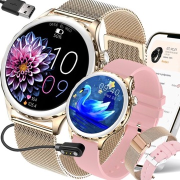 SMARTWATCH RUBICON ROZMOWY SMS MESSENGER PL MENU 2 PASKI