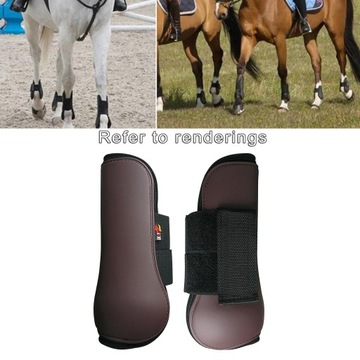 Подушечки на переднюю заднюю ногу лошади L, передние, коричневые
