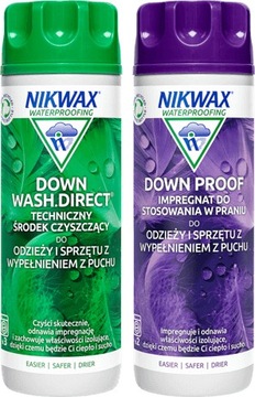 Nikwax Down Wash Direct 300ml + Down Proof 300ml