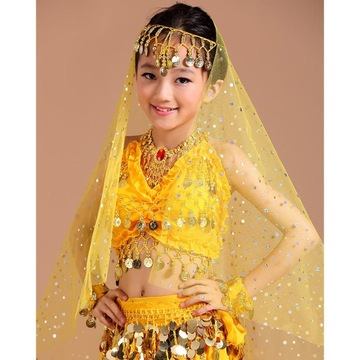 Детский костюм для танца живота, бахрома, юбка-бретелька.