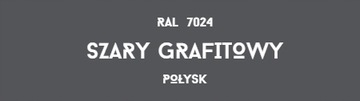 RADACH FARBA POLIWINYLOWO-AKRYLOWA NA DACH GRAFITOWY RAL 7024 5L POŁYSK