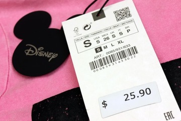 $26 Disney Myszka Mickey Minnie Koszulka damska T-shirt r. S 100% bawełna